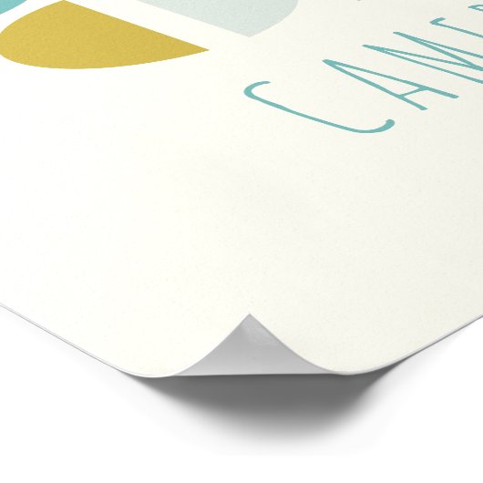 Personalisierte geometrische Formen moderner Erdtö Poster (Ecke)