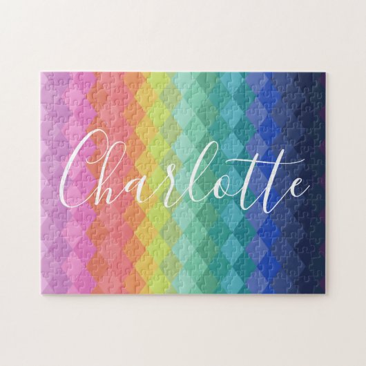 Personalisierte geometrische Formen Puzzle (Horizontal)