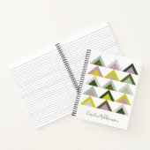 Personalisierte geometrische, grüne und Lila Dreie Notizblock (Innenseite)