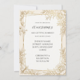 Personalisierte geometrische Hochzeit Einladung