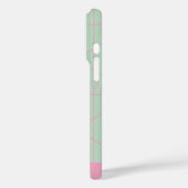 Personalisierte geometrische Linien mit Minze grün Case-Mate iPhone Hülle (Rückseite / Links)