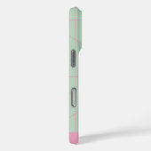 Personalisierte geometrische Linien mit Minze grün Case-Mate iPhone Hülle (Rückseite / Rechts)