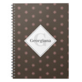 Personalisierte geometrische, neutrale, braune Son Notizblock (Vorderseite)