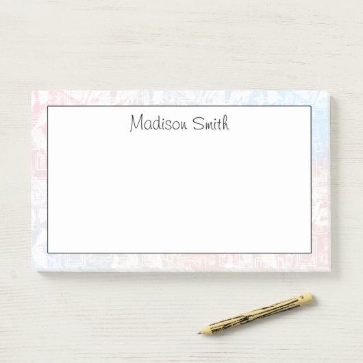 Personalisierte geometrische  post-it klebezettel (Auf Schreibtisch)