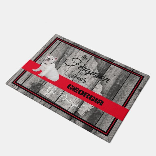 Personalisierte Georgia Door Mat Fußmatte (Schrägansicht)