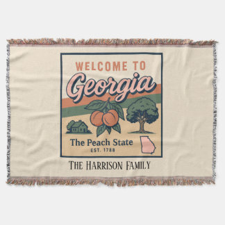 Personalisierte Georgia-Wurfdecke Decke