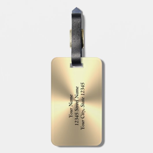 Personalisierte Gepäckmarke aus Metall Gepäckanhänger (Rückseite vertikal)