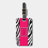 Personalisierte Gepäckmarke "Black and White Zebra Gepäckanhänger (Vorderseite vertikal)