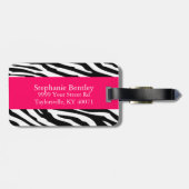 Personalisierte Gepäckmarke "Black and White Zebra Gepäckanhänger (Rückseite horizontal)