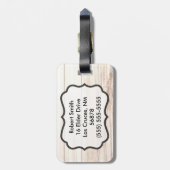 Personalisierte Gepäckmarke Boost Country Rustic W Gepäckanhänger (Rückseite vertikal)