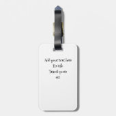 Personalisierte Gepäckmarke - Brünette Frau Gepäckanhänger (Rückseite vertikal)