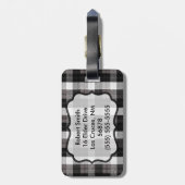 Personalisierte Gepäckmarke Deer Doe Buck Forest W Gepäckanhänger (Rückseite vertikal)