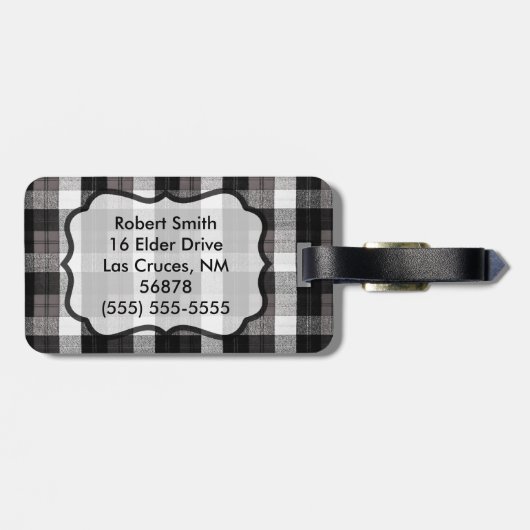 Personalisierte Gepäckmarke Deer Doe Buck Forest W Gepäckanhänger (Rückseite horizontal)