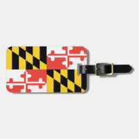 Personalisierte Gepäckmarke für die Maryland-Flagg