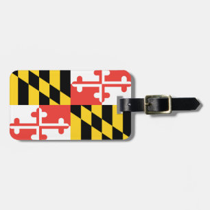 Personalisierte Gepäckmarke für die Maryland-Flagg Gepäckanhänger