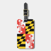 Personalisierte Gepäckmarke für die Maryland-Flagg Gepäckanhänger (Vorderseite vertikal)
