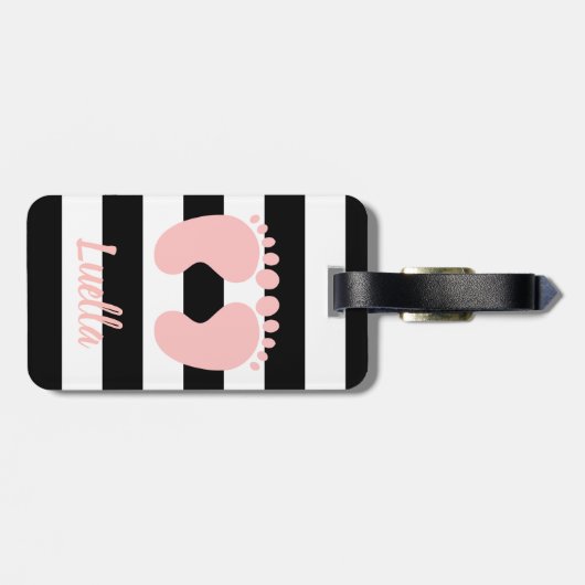 Personalisierte Gepäckmarke Gepäckanhänger (Rückseite horizontal)