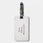 Personalisierte Gepäckmarke Gepäckanhänger (Rückseite vertikal)