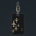 Personalisierte Gepäckmarke Gepäckanhänger<br><div class="desc">Aviation Gepäck Tag mit schönen Gold Flugzeug Vektor Bilder. Wenn Sie Fragen oder Wünsche haben,  kontaktieren Sie mich bitte.</div>