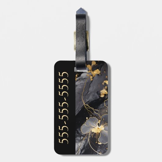 Personalisierte Gepäckmarke Gepäckanhänger (Rückseite vertikal)