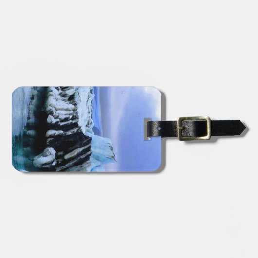Personalisierte Gepäckmarke - Island Gletscher Gepäckanhänger (Vorderseite horizontal)