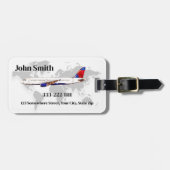 Personalisierte Gepäckmarke mit benutzerdefinierte Gepäckanhänger (Vorderseite horizontal)