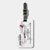 Personalisierte Gepäckmarke mit benutzerdefinierte Gepäckanhänger (Vorderseite vertikal)
