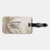 Personalisierte Gepäckmarke mit Golden und Rosa Sw Gepäckanhänger (Rückseite horizontal)