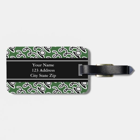 Personalisierte Gepäckmarke mit Golf-Design Gepäckanhänger (Rückseite horizontal)