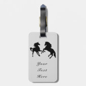 Personalisierte Gepäckmarke mit Pferden Wählen Sie Gepäckanhänger (Rückseite vertikal)
