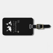 personalisierte Gepäckmarke schwarz Gepäckanhänger (Vorderseite horizontal)