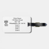 Personalisierte Gepäckmarke Stil A - 176 Gepäckanhänger (Rückseite horizontal)