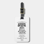 Personalisierte Gepäckmarke Stil B- 176 Gepäckanhänger (Vorderseite vertikal)