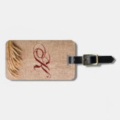 Personalisierte Gepäckmarke Wheat on Burlap Sack C Gepäckanhänger (Vorderseite horizontal)