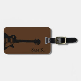 Personalisierte Gepäckmarke zum Thema Gitarre Gepäckanhänger