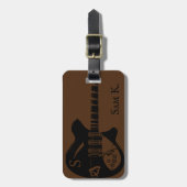 Personalisierte Gepäckmarke zum Thema Gitarre Gepäckanhänger (Vorderseite vertikal)
