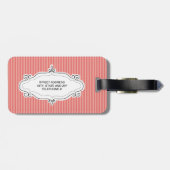 Personalisierte Gepäckmarken Gepäckanhänger (Rückseite horizontal)