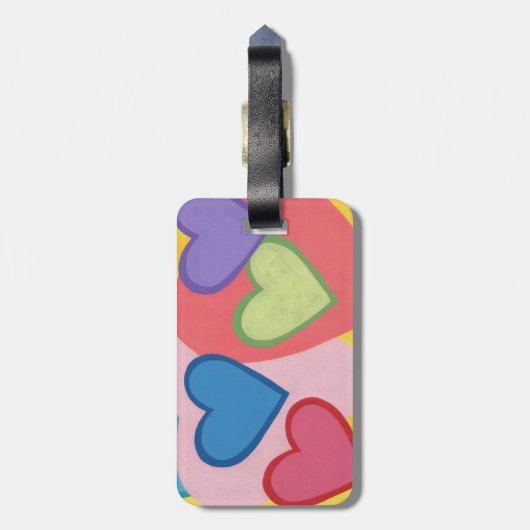 Personalisierte Gepäckmarken mit bunten, ebenen He Gepäckanhänger (Rückseite vertikal)