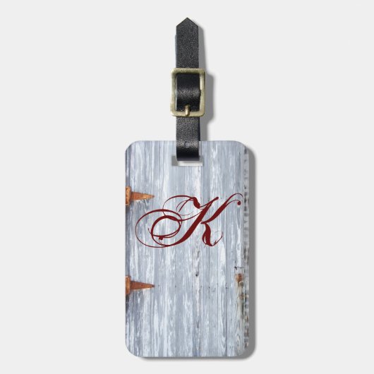 Personalisierte Gepäcktür Weißwaschwalzhalle Gepäckanhänger (Vorderseite vertikal)