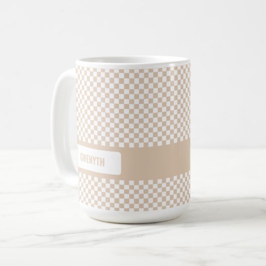 Personalisierte geprüfte LIght-Neutral-Kaffee-Tass Kaffeetasse (Vorderseite Links)