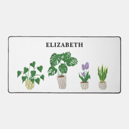 Personalisierte gepunktete Pflanze Tropical Monste Schreibtischunterlage