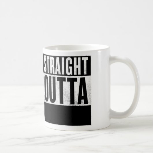 Personalisierte GERADE OUTTA Kaffee-Tassen Kaffeetasse (Rechts)