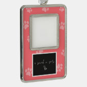 Personalisierte Gerahmte Ornamente Rahmen-Ornament Silber (Rechts)