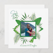 Personalisierte Gerahmte Paare Foto Save the Date Einladung (Vorne/Hinten)