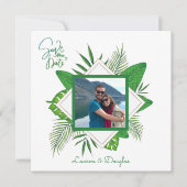 Personalisierte Gerahmte Paare Foto Save the Date Einladung (Vorderseite)