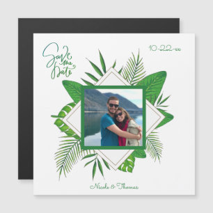 Personalisierte Gerahmte Paare Foto Save the Date Magneteinladung