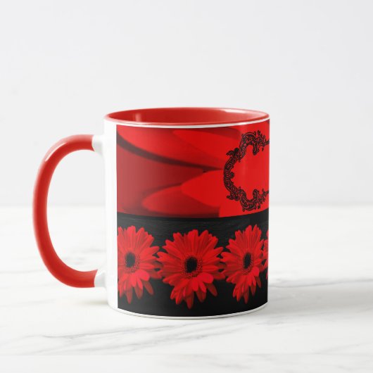 Personalisierte Gerbera Daisy Tasse (Links)