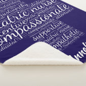 Personalisierte Geriatric Nurse Word Cloud Gift Sherpadecke (3/4)