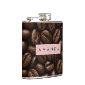 Personalisierte geröstete Kaffeebohnen Flachmann (Rechts)