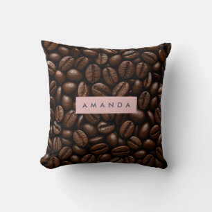 Personalisierte geröstete Kaffeebohnen Kissen
